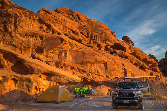 Our camp site at the Valley of Fire State Park