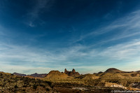 Mountains and desert at sunset
