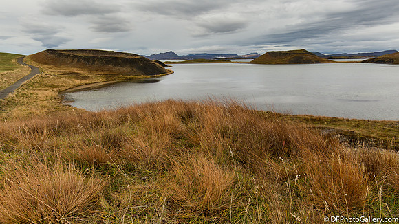 Skútustadagrig pseudo craters around Mývatn Lake