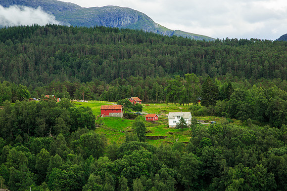 Near the town of Eikefjord