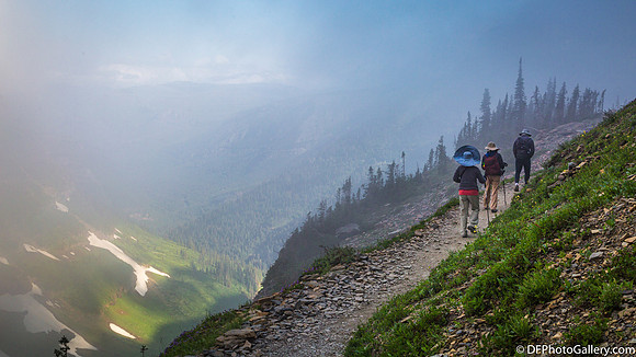 Along the Going-To-the-Sun Road inside the Glacier National Park