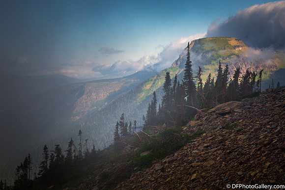 Along the Going-To-the-Sun Road inside the Glacier National Park