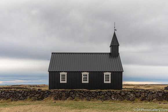 The famous black church, Búðakirkja, on Snæfellsnes Peninsula