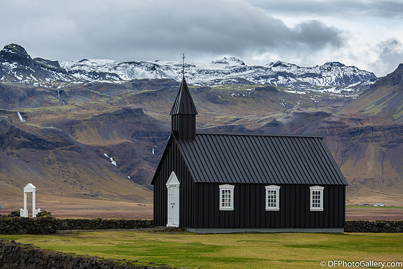 The famous black church, Búðakirkja, on Snæfellsnes Peninsula