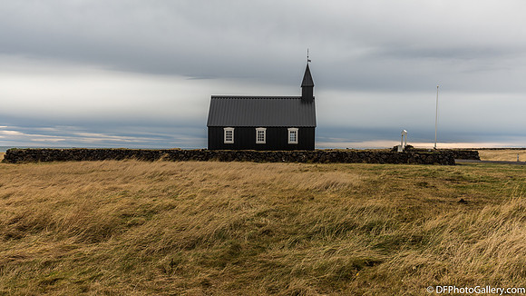 The famous black church, Búðakirkja, on Snæfellsnes Peninsula