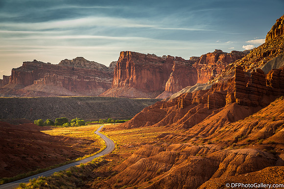 Sunset scenes at Capitol Reef