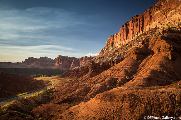 Sunset scenes at Capitol Reef