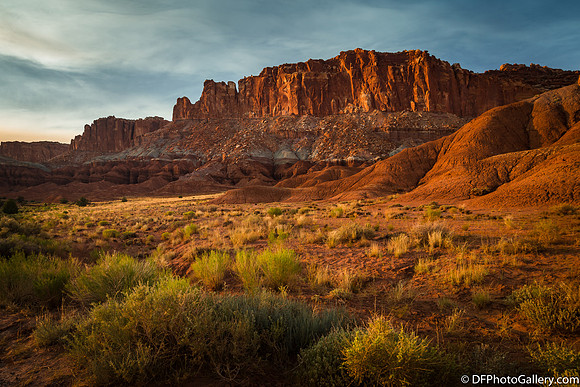 Sunset scenes at Capitol Reef