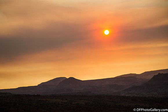 Sunset scenes at Capitol Reef