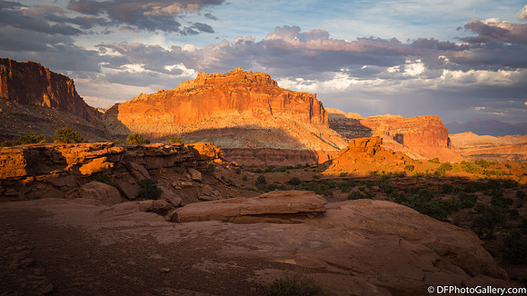 Sunset scenes at Capitol Reef