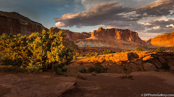 Sunset scenes at Capitol Reef