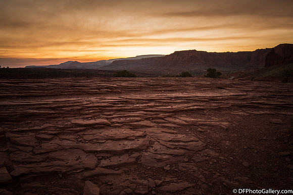 Sunset scenes at Capitol Reef